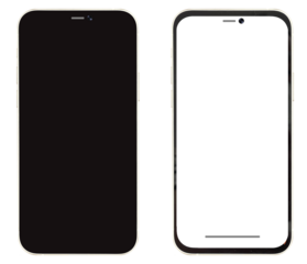 iPhoneの携帯端末のフレーム素材2種セット