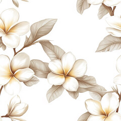 Frangipani Flower Illustration Graphic Design Asset