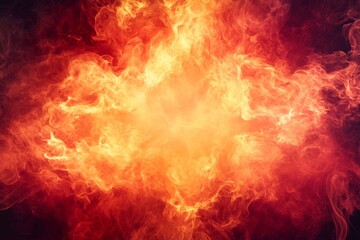 Dramatic fire and smoke with dazzling red and yellow hues