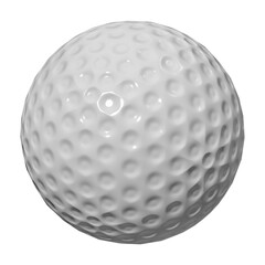 Golf ball isolated on transparent background