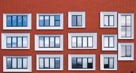 New modern residential buildings in the city. vibrant color