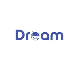 Dream text based wordmark logo design, Vector illustration.