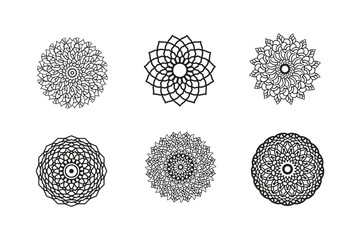 Circular pattern in the form of a mandala. Henna tatoo mandala. Mehndi style. Decorative pattern in oriental style. Coloring book page.