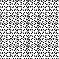 Black and white vector seamless pattern with small diamonds , star shapes ,rhombuses .Abstract black and white geometric texture .Simple minimal wide repeat background .
