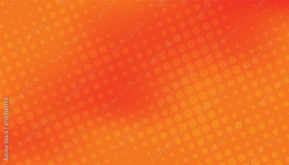 Poster Comic orange background with halftone. gradient in pop art retro style. halftone dotted background. dots pop art comics with summer background