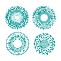Ornamental luxury mandala pattern set design