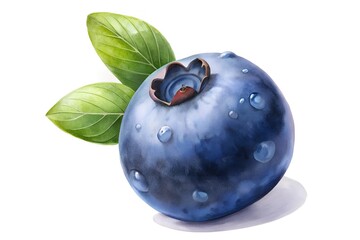 blueberries with leaves