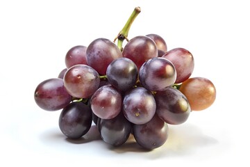 red grapes isolated on white