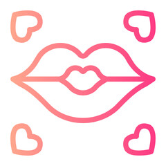 lips gradient icon