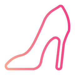 high heels gradient icon