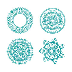 Ornamental luxury mandala pattern set design