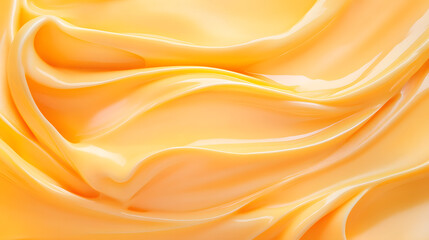 Obraz premium Creamy Ice Cream Wallpaper Design Soft Textures Abstract Art Yellow Tones Close-Up View Aesthetic Appeal for Home Decor