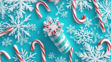 Red and white candy canes on background,Smashed candy cane for the Christmas concept,Christmas stick,Traditional xmas candy with red,green,white stripes,menu,banner holiday perfect designs card.