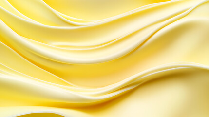 Fototapeta premium Creamy Yellow Silk Wallpaper Textile Patterns Modern Interior Design Soft Lighting Aesthetic Appeal with Ice Cream Inspirations