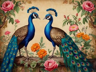 peacock in the garden