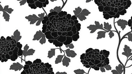 A seamless Japanese chrysanthemum