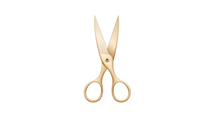 A pair of elegant gold scissors with sharp blades and a polished finish, ideal for cutting tasks.