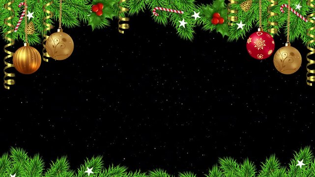 Christmas Decorations Overlay with Alpha Channel