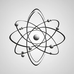 atom icon isolated on white background
