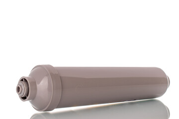 One activated carbon cartridge for standard reverse osmosis water purification systems, isolated on a white background.

