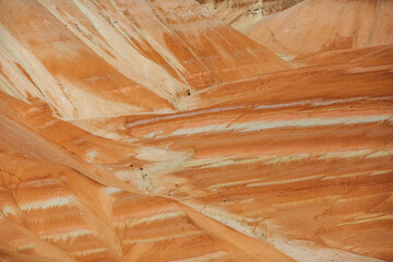 Aktau mountains texture in Altyn Emel National Park. Kazakhstan