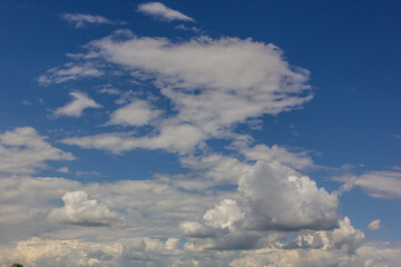 Ornamental clouds. Dramatic sky. Epic storm cloudscape Soft sunlight. Panoramic image texture background graphic resources design Meteorology, heaven hope peace concept