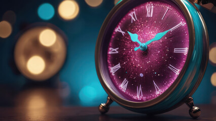 vintage clock in beautiful background