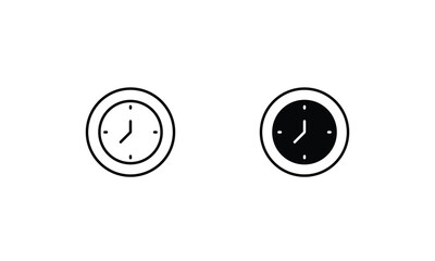 Clock icons set vector stock illustration