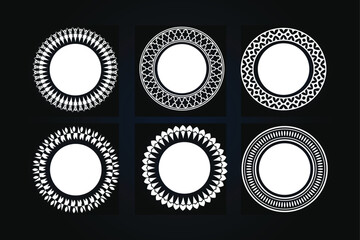 Ornamental luxury mandala pattern set design