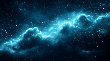 Obraz premium An abstract background featuring digital clouds, a futuristic design with flowing shapes that merge technology with clouds.