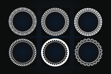 Ornamental luxury mandala pattern set design