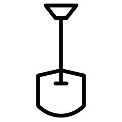 Dig Farming Shovel Line Icon