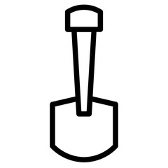 Dig Farming Shovel Line Icon