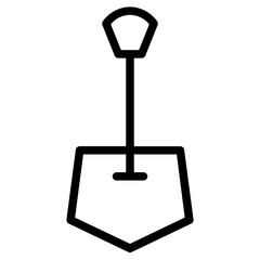Dig Farming Shovel Line Icon