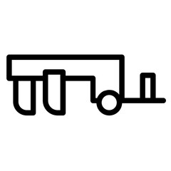 Gardening Landscape Plougher Line Icon