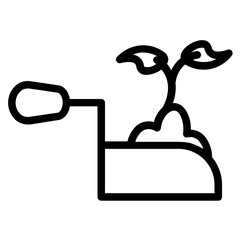 Gardening Tools Trowel Line Icon