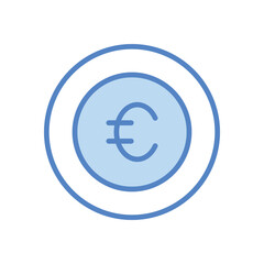 Euro icons set vector stock illustration