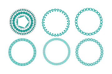 Ornamental luxury mandala pattern set design
