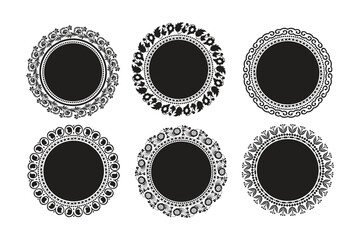 Ornamental luxury mandala pattern set design