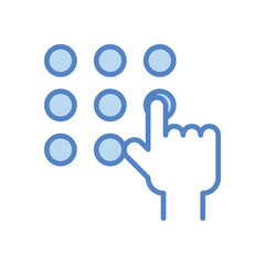 Pin Pasword icons set vector stock illustration