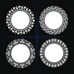 Ornamental luxury mandala pattern set design