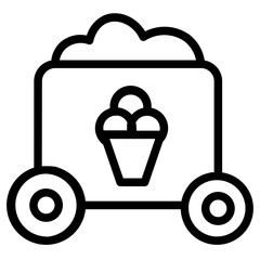 Food Kiosk Street Line Icon