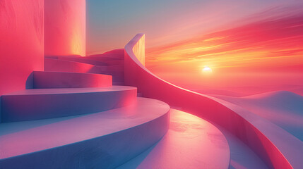 Minimalist Abstract Architecture Wallpaper with Geometric Elegance 