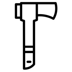 Axe Labor Tool Line Icon