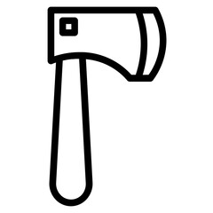 Axe Log Timber Line Icon