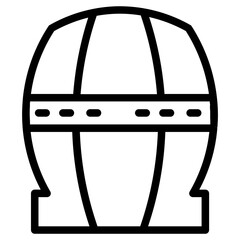 Barrel Deposit Wine Line Icon