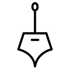 Bits Paddle Spade Line Icon
