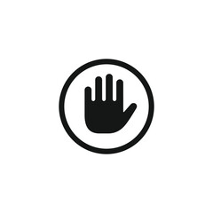 Hand stop icon template vector illustration