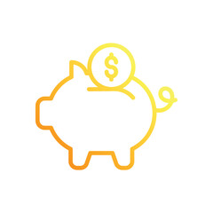Piggybank icons set vector stock illustration
