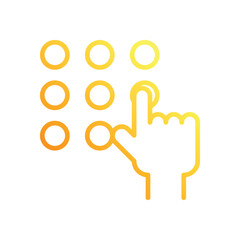 Pin Pasword icons set vector stock illustration